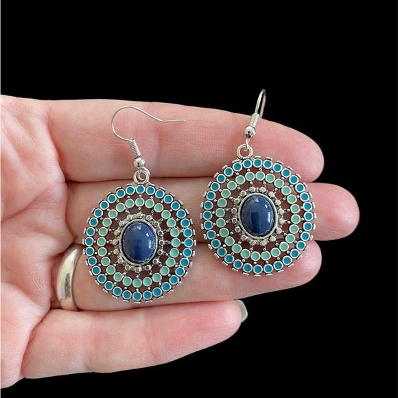 Boho Mosaic Turquoise ( in color) Dangle Earrings New Jewelry choose 3 f… - Picture 5 of 6